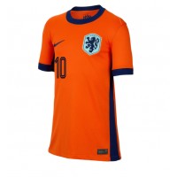 Camisa de Futebol Holanda Memphis Depay #10 Equipamento Principal Mulheres Europeu 2024 Manga Curta